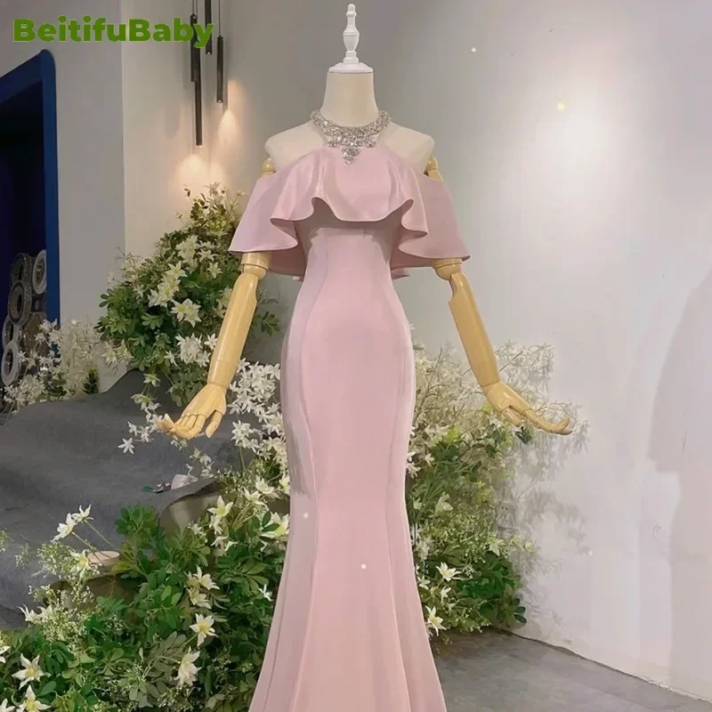 BeitifuBaby Engagement Evening Dresses for Women Wedding Party Elegant Luxury Fishtail Skirts Women's Party Dress Dress Vestidos