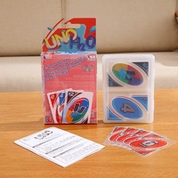 Games UNO H2O Card Board Game WaterProof Pressure Proof PVC Plastic Transparent Kids Toys Playing Cards Halloween Birthday Gifts