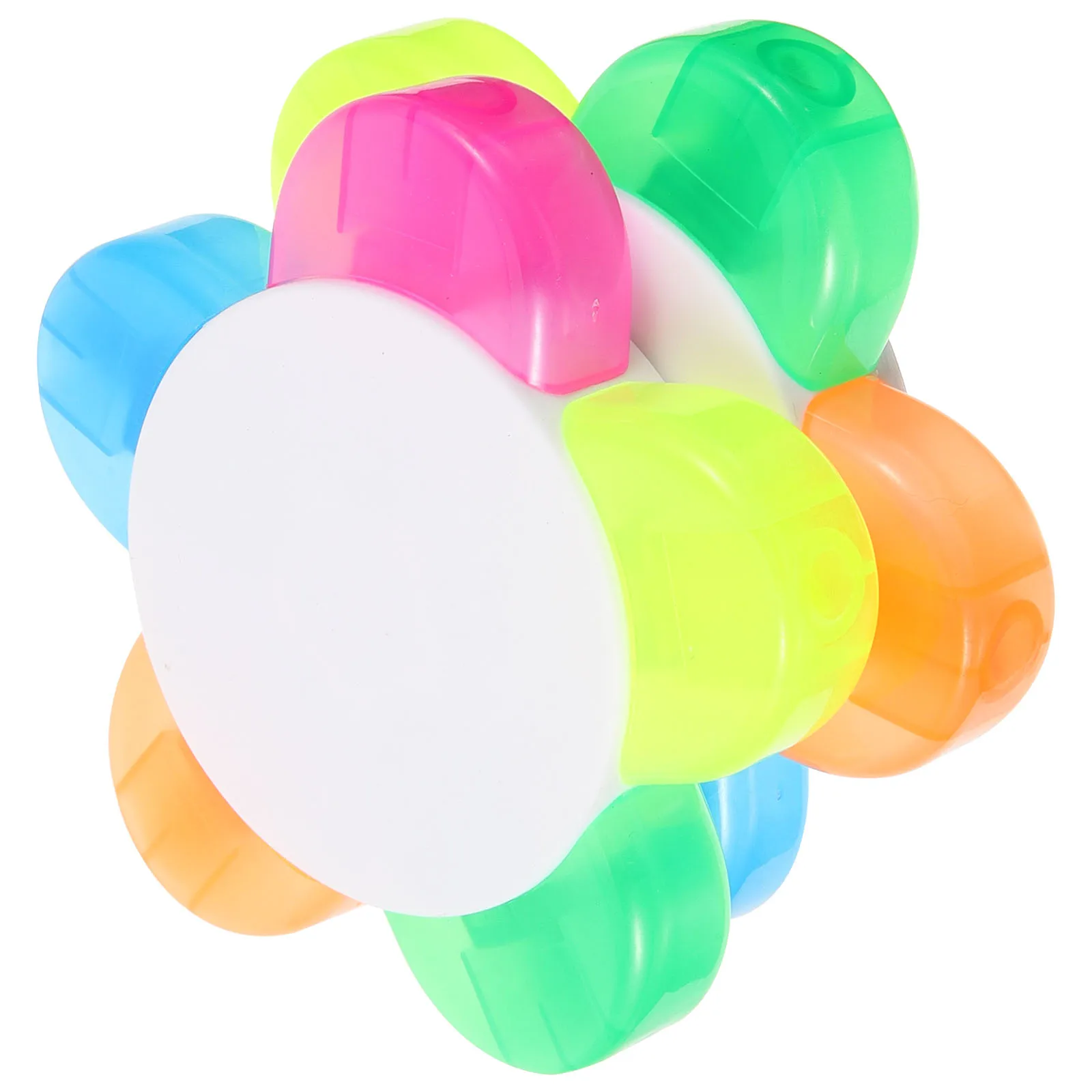 

2 Pcs Fluorescent Pens Highlighter Brush Flower Shape Colorful Plastic s Highlighters