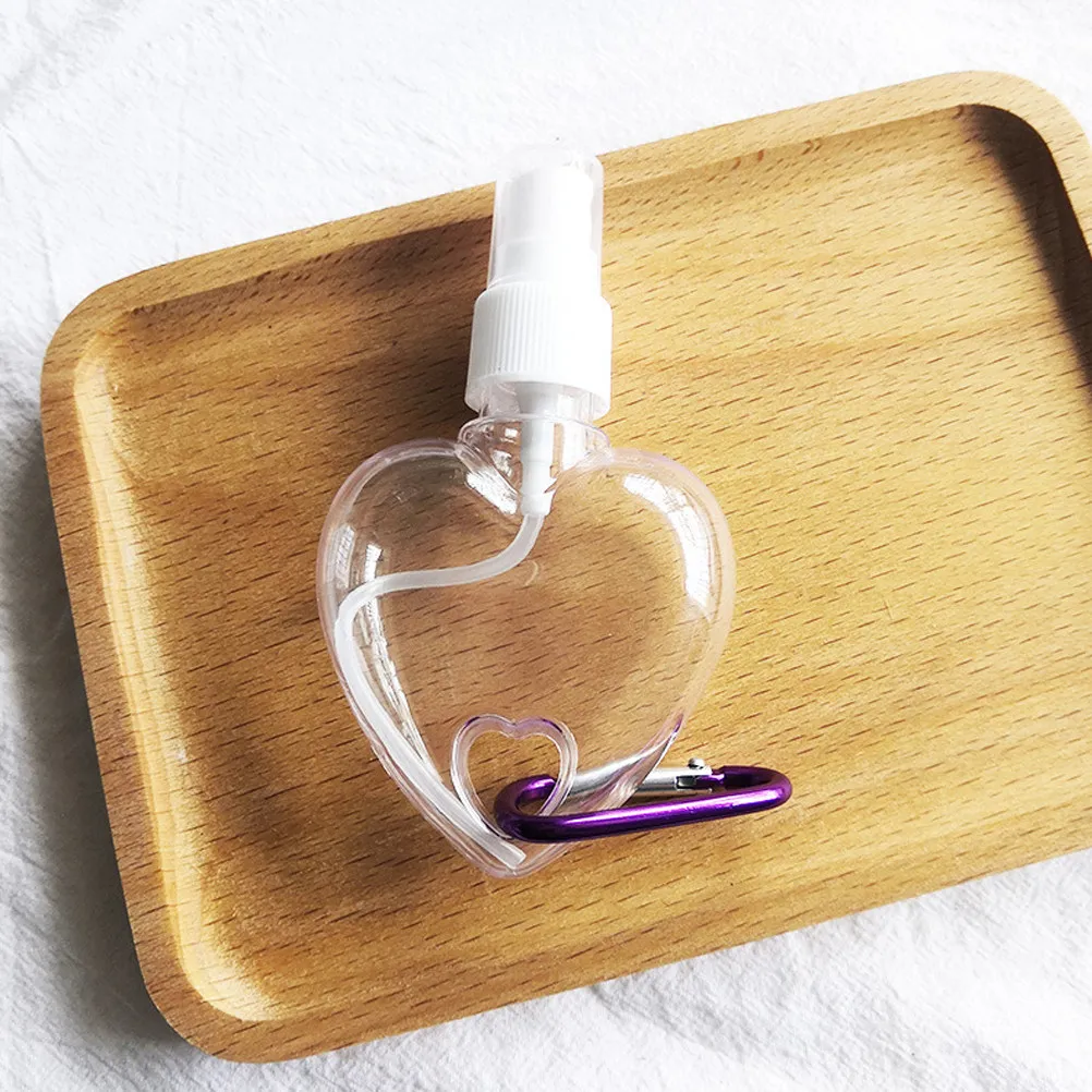 Botellas de viaje con gancho Love Hook, contenedor de almacenamiento de plástico rellenable, botellas vacías portátiles con gancho para champú, loción corporal, limpiador facial, 5 uds.