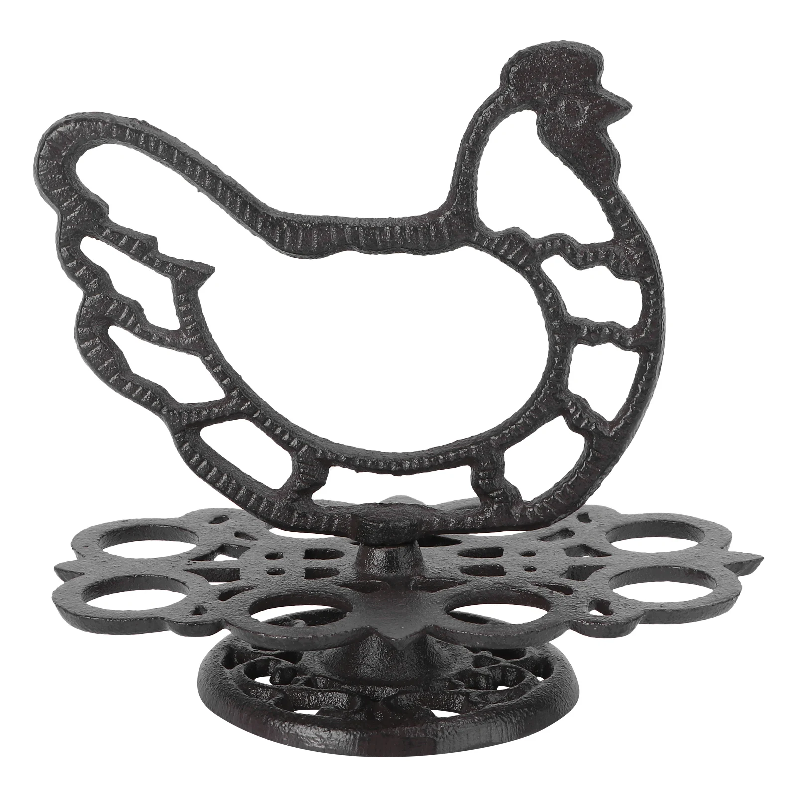 

Retro Cast Iron Egg Stand Rack Black Storage Holder Organizer Ideal Kitchen Dining Practical Easy Easter Skelter Egg