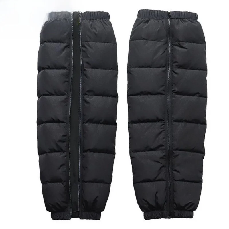 春版-ロングチューブ-ダウンコットン-膝パッド-男女兼用-サイクリング-レッグウォーマー-保温-アウトドア用-膝と脚のカバー