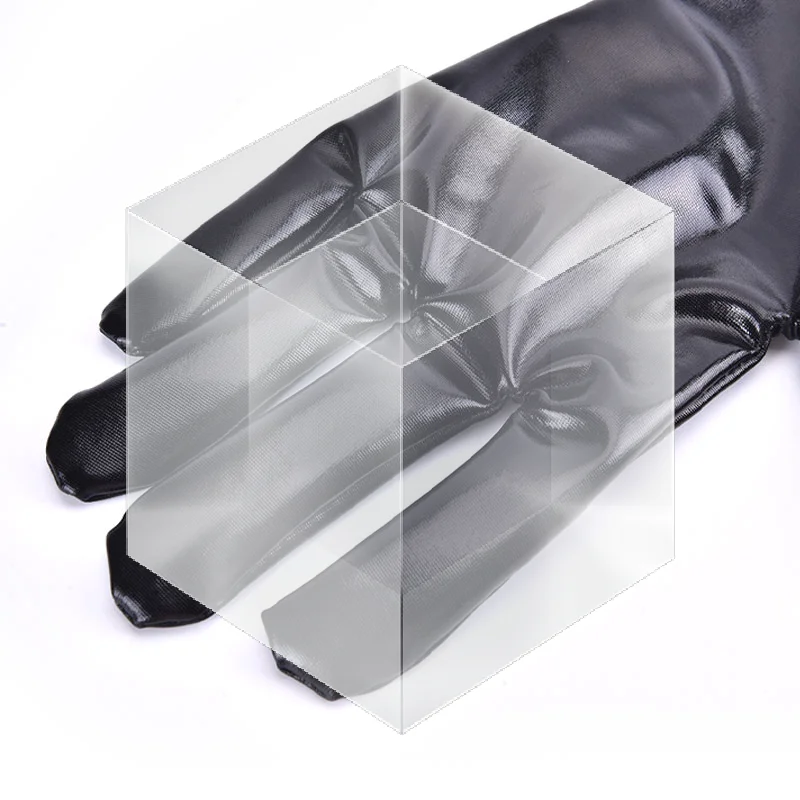 Silver Sexy Stretch PU Leather Skinny Long Glove Punk Rock HipHop Jazz Disco Dance Glove Shiny Metallic Mitten Cosplay Accessory