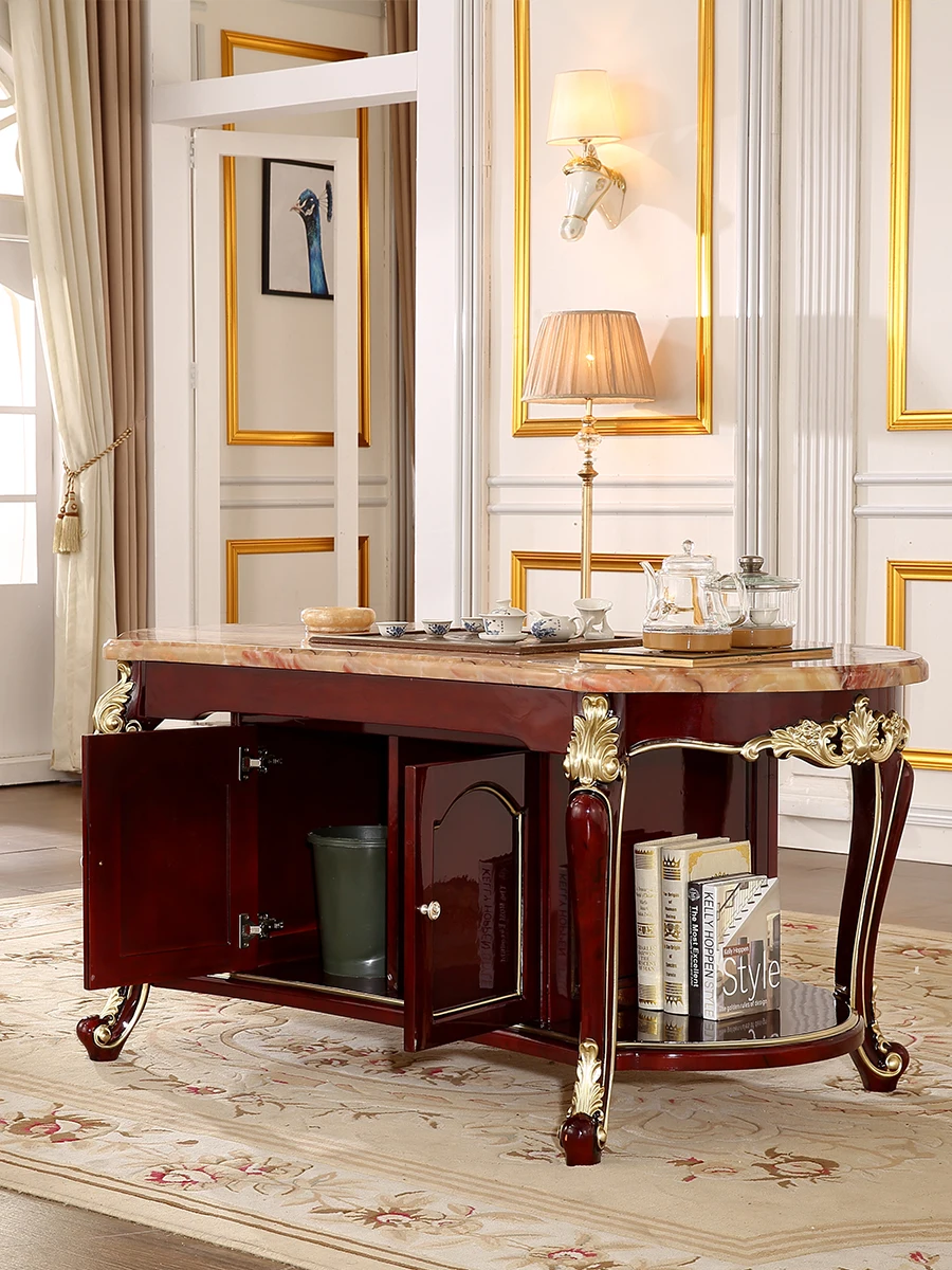 European style tea table,  combination, solid wood office  tea ceremony, packaged