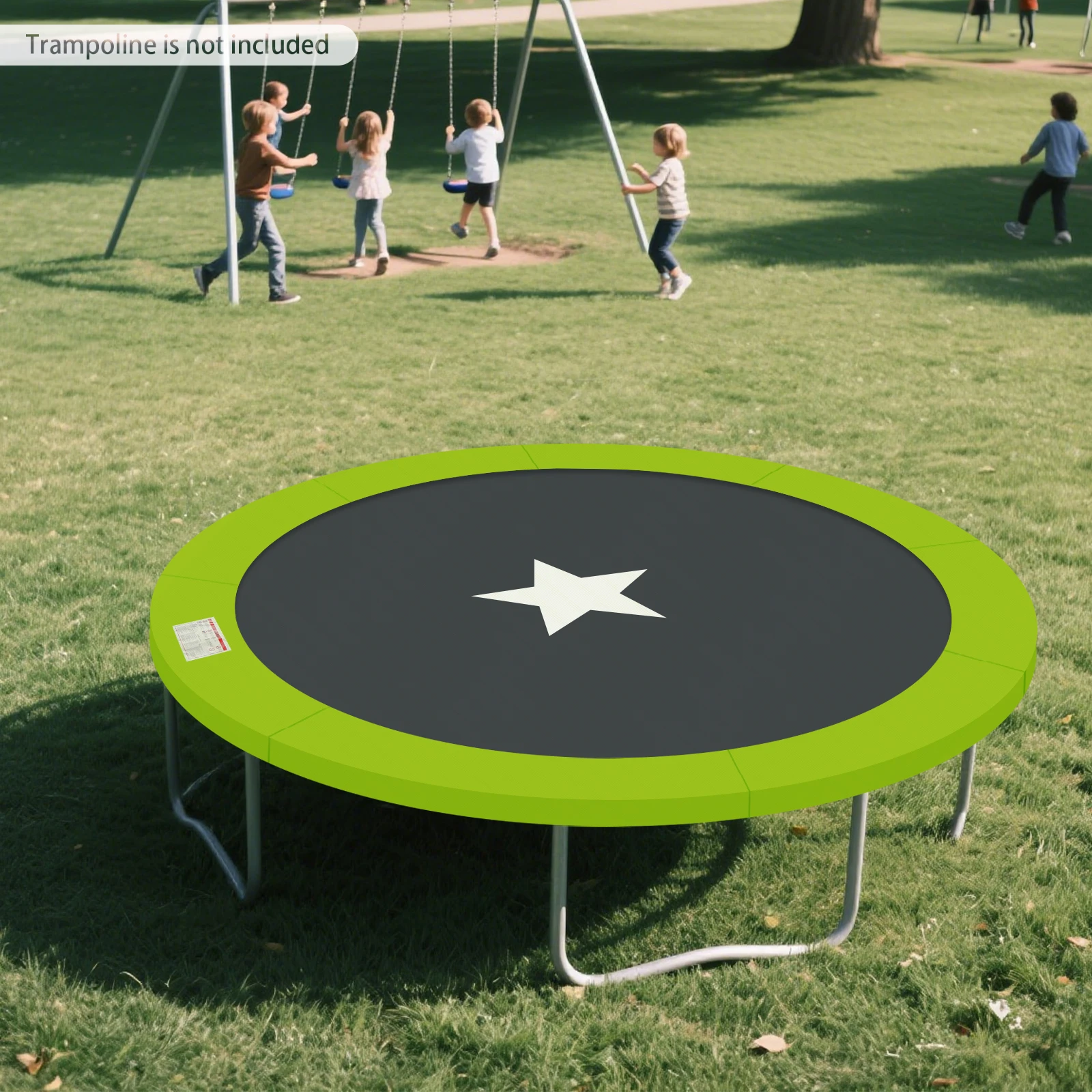 

14 ft Round PVC Trampoline Pad,Green/Multi-color Trampoline Replacement Safety Pad for Trampoline Facilities