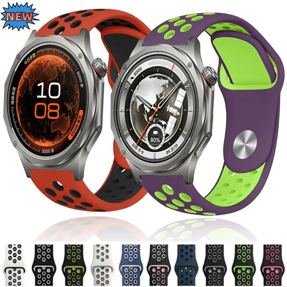 18mm 20mm 22mm Silicone Strap For OPPO Watch X3/S/X3 Mini Breathable Bracelet for Oneplus Watch 4/3/Lite Amazfit Active 3-2-Max