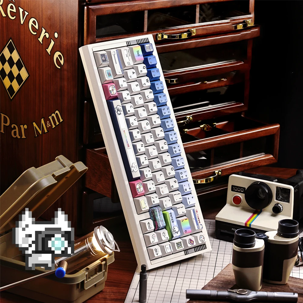 Retro Keycaps Windows 98 Theme Metal Paint Dye Sub PBT Cherry Profile Keycap Set For MX Switches Gaming Mechanical Keyboard
