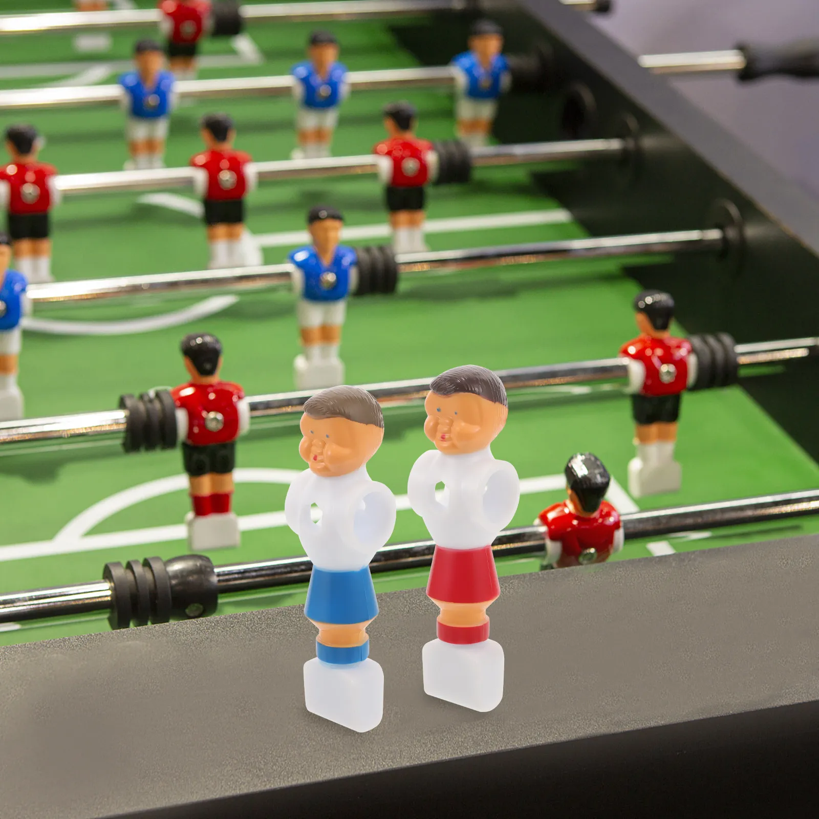 

4Pcs Table Football Figures Replacement Foosball Players for Standard Rods PVC Impact Resistant Shatterproof Ergonomic Design