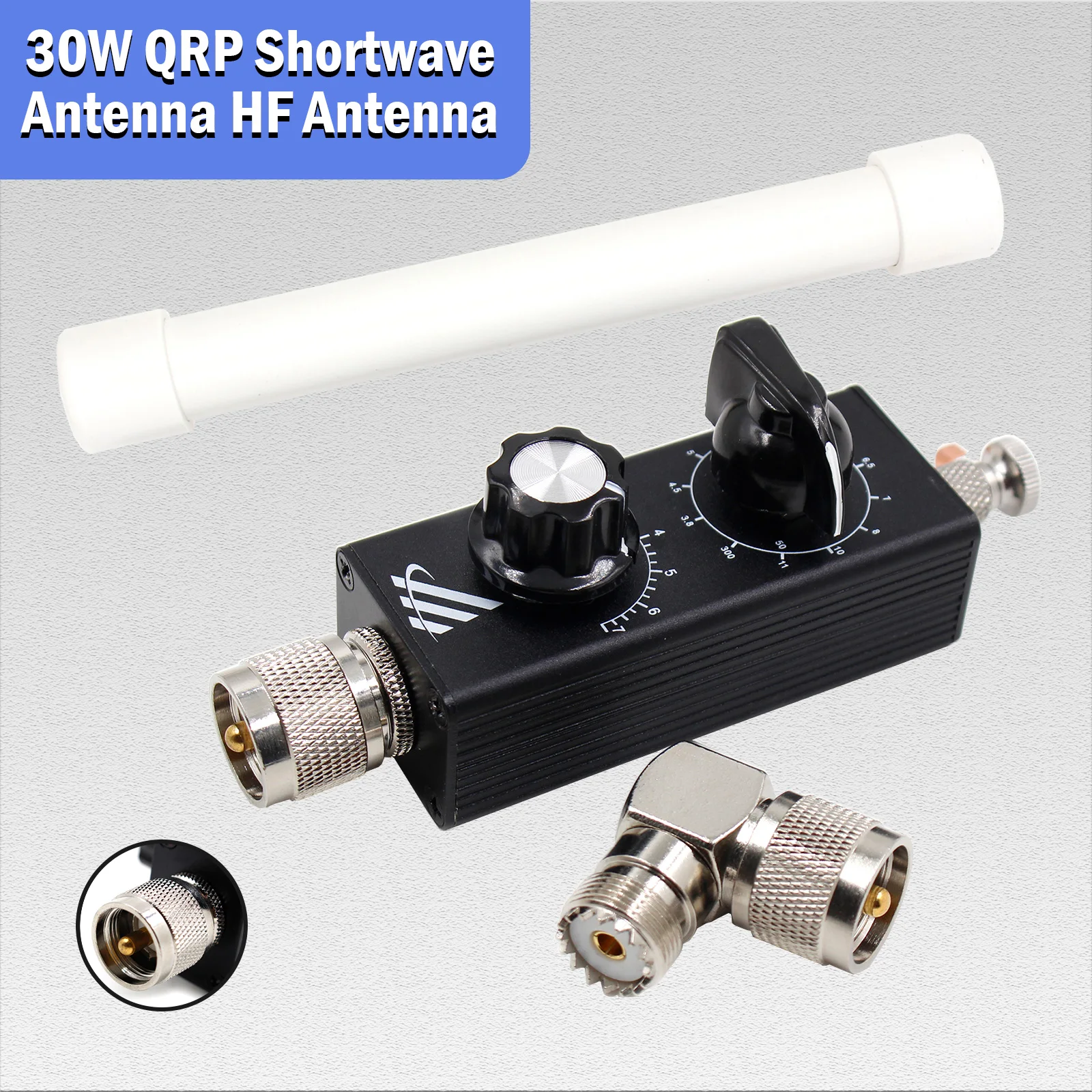 

Artudatech 30W QRP Shortwave HF Antenna 5MHz-55MHz FM Aviation 50M Full Band Tuned Antenna