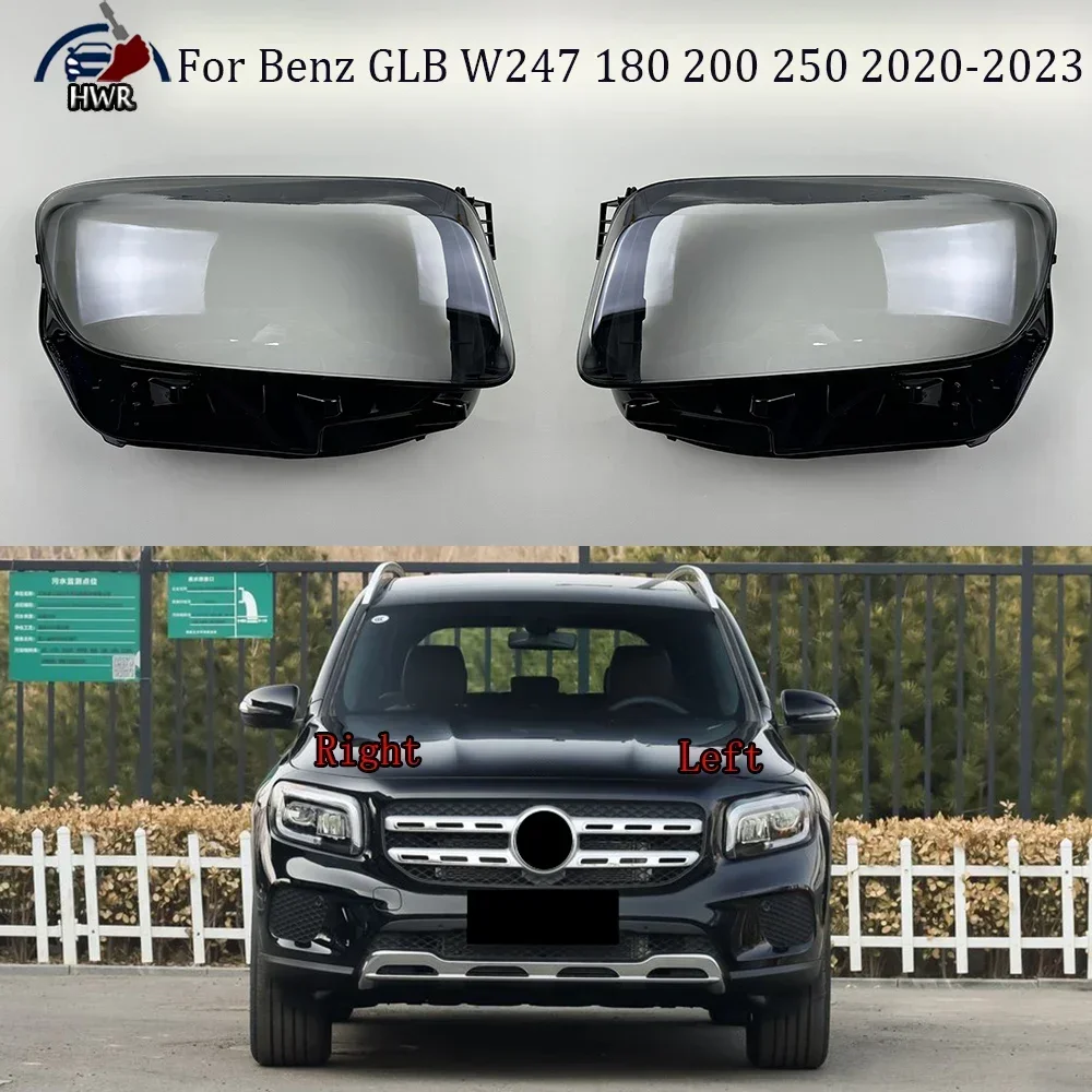

Car Front Headlight Cover Auto Headlamp Lampshade Lampcover Head Lamp light Lens Shell For Benz GLB W247 180 200 250 2020-2023