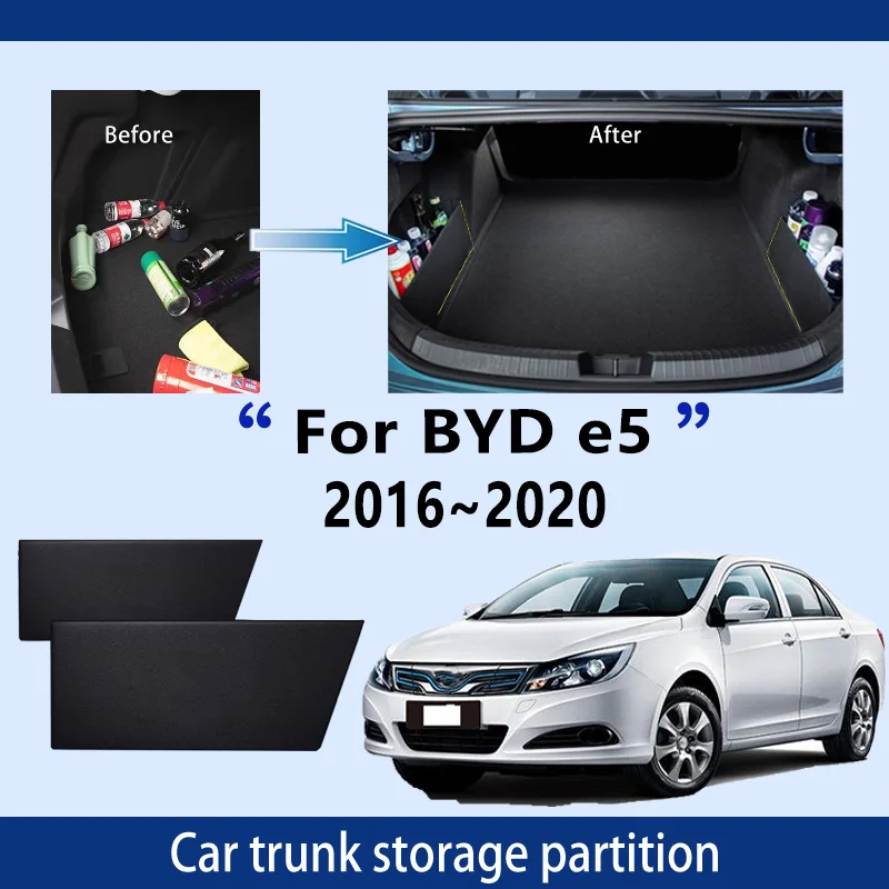 

Автомобильные аксессуары для BYD e5 2016 ~ 2020 2019, утолщенная перегородка для хранения багажника, многофункциональный органайзер для автомобильных деталей интерьера