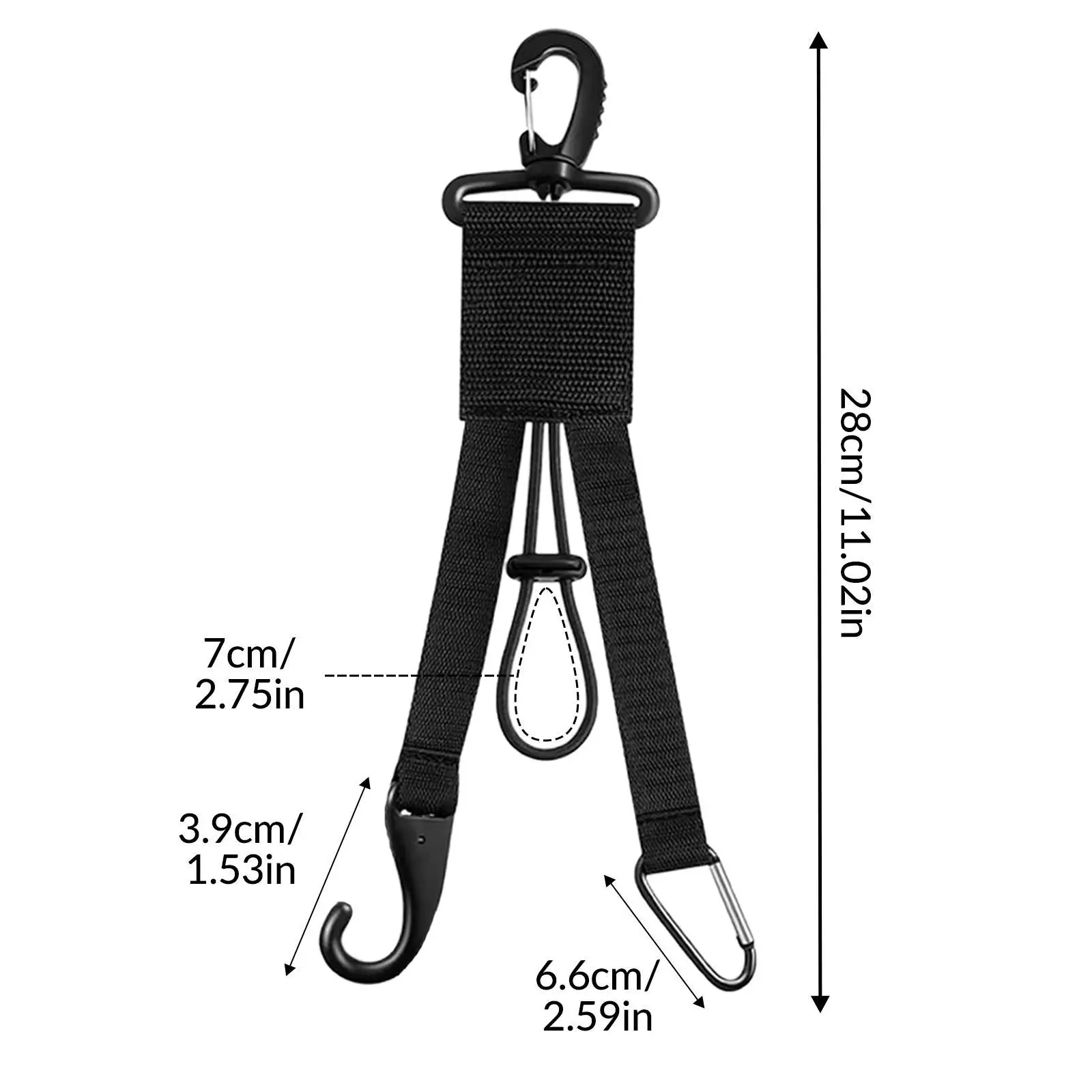 Organizer do baseballu, wieszak na nietoperze Dugout, regulowana pętla do bungee Dugout