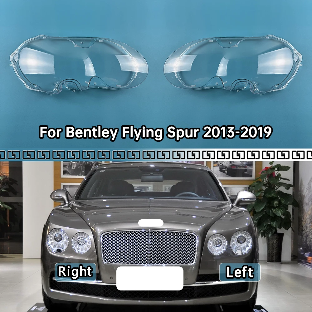 

For Bentley Flying Spur 2013-2019 Headlight Cover Transparent Mask Headlamp Lamp Shell Replace Original Lampshade Plexiglass