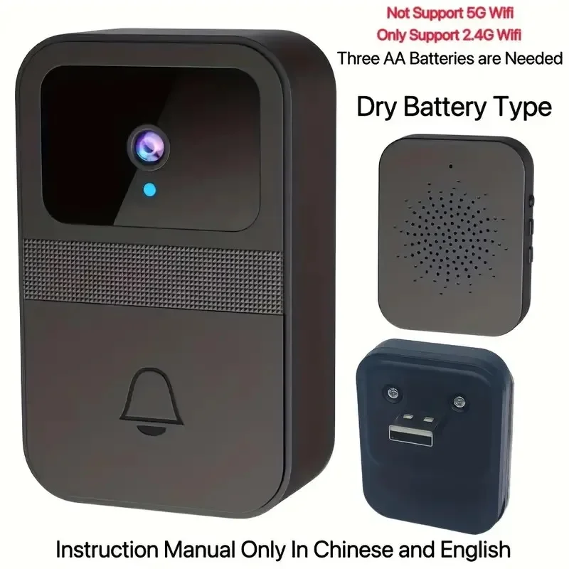 Smart Home Wireless Video Doorbell Ring Door Bell Security Camera Wifi  Intercom Doorbell