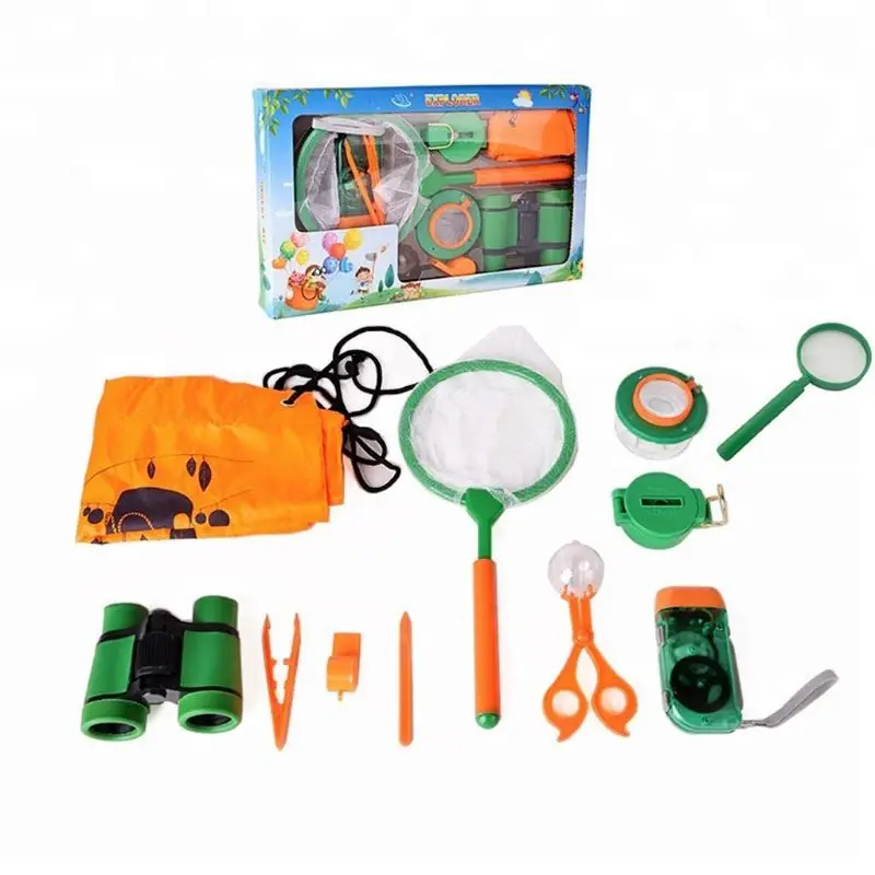 Kids Set Include Bag Flashlight Binoculars Scissors Tweezers