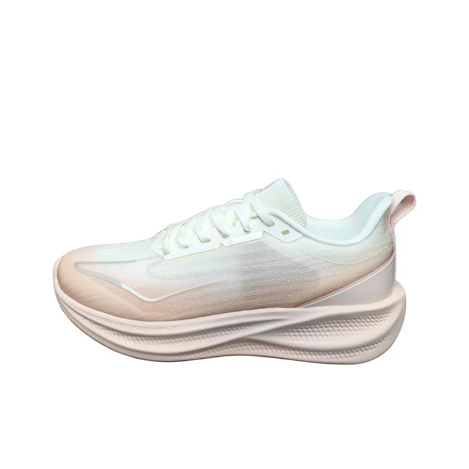 Erke Slip Resistant Abrasion Resistant Low top Casual Running Shoes Unisex White Pink 12125203380-001