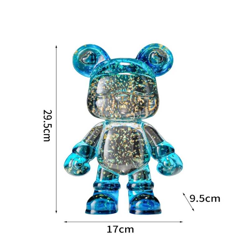 Simple Light Luxury Transparent Violent Bear Ornament Living Room TV Cabinet Wine Cabinet Home Creative Decoration Ornament