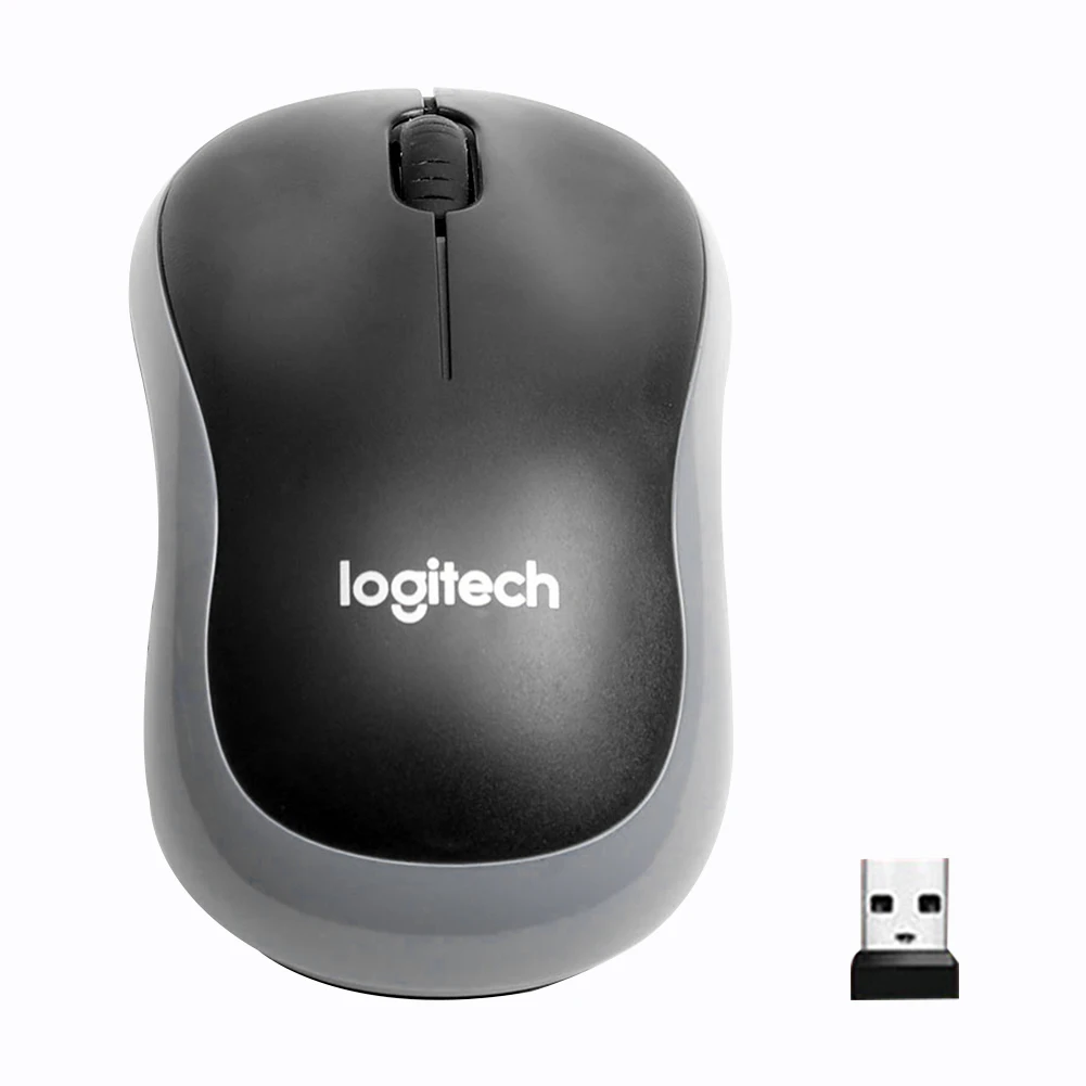 Logitech M185 Wireless Mouse 2.4Ghz USB 1000DPI Computer Mice USB Receiver Mute Mouse Optical Navigation Mice for Mac OS/Windows