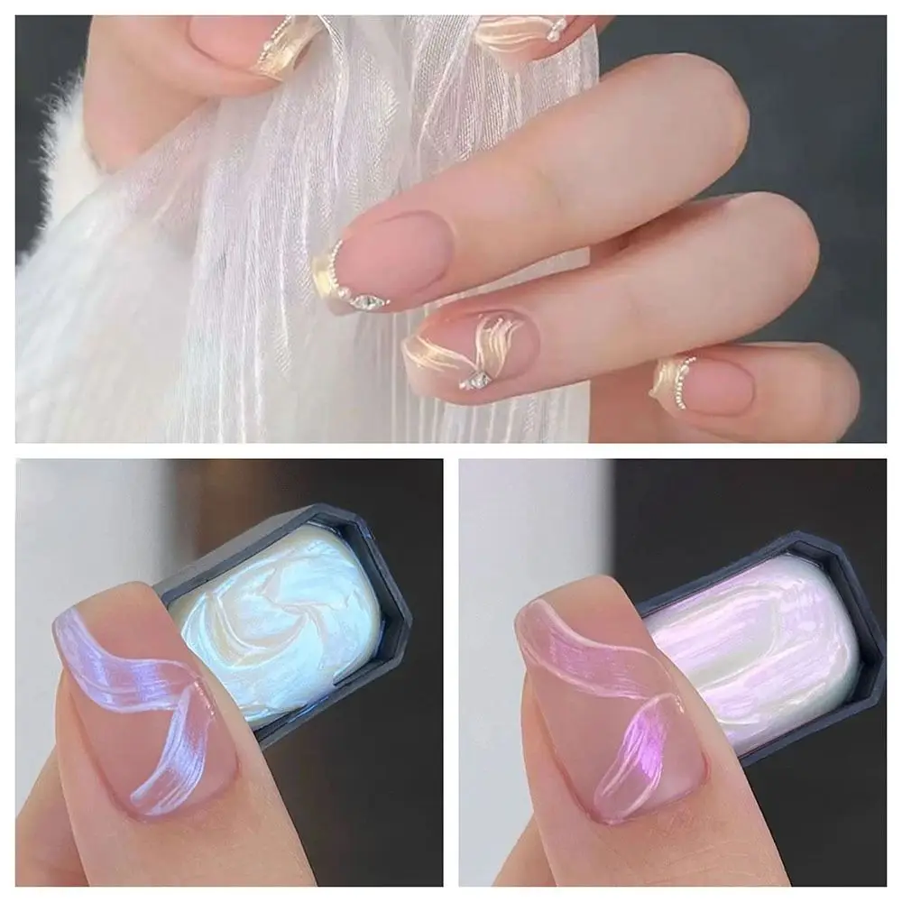 9-farbiges 9-Gitter-Poke-Gel, hohe Sättigung, französische Nagelmaniküre, hohe Sättigung, Gel-Lacke, zartes Maniküre-Gel