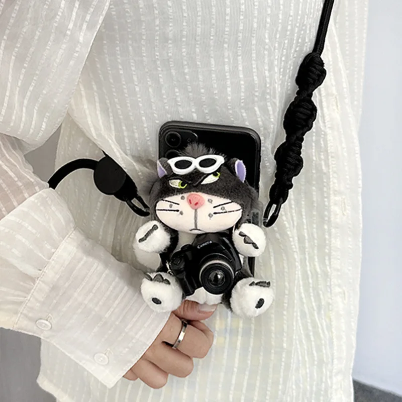 Lucifer Cat Plushie Mobile Phone Hanging Ornament / Charm Stuffed Toy - Valentine's Day Souvenir & Birthday Gift view 4