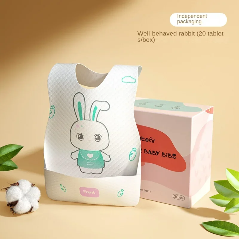 

10/20pcs Disposable Bibs and Drool Bibs for Infants and Young Children No Wash Bibs Waterproof Drool Bibs for Babies