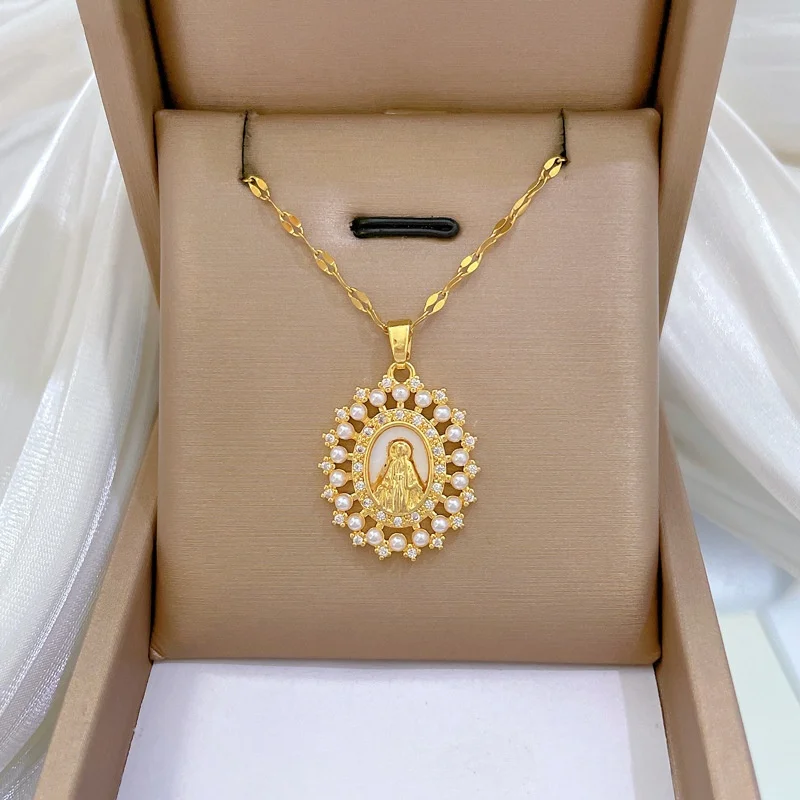 قلادة لؤلؤ للفتيات ، سلسلة ترقوة من الفولاذ المقاوم للصدأ ، أزياء كلاسيكية ، تصميم مجوف ، فاخر ، خفيف ، كل المطابقة #4