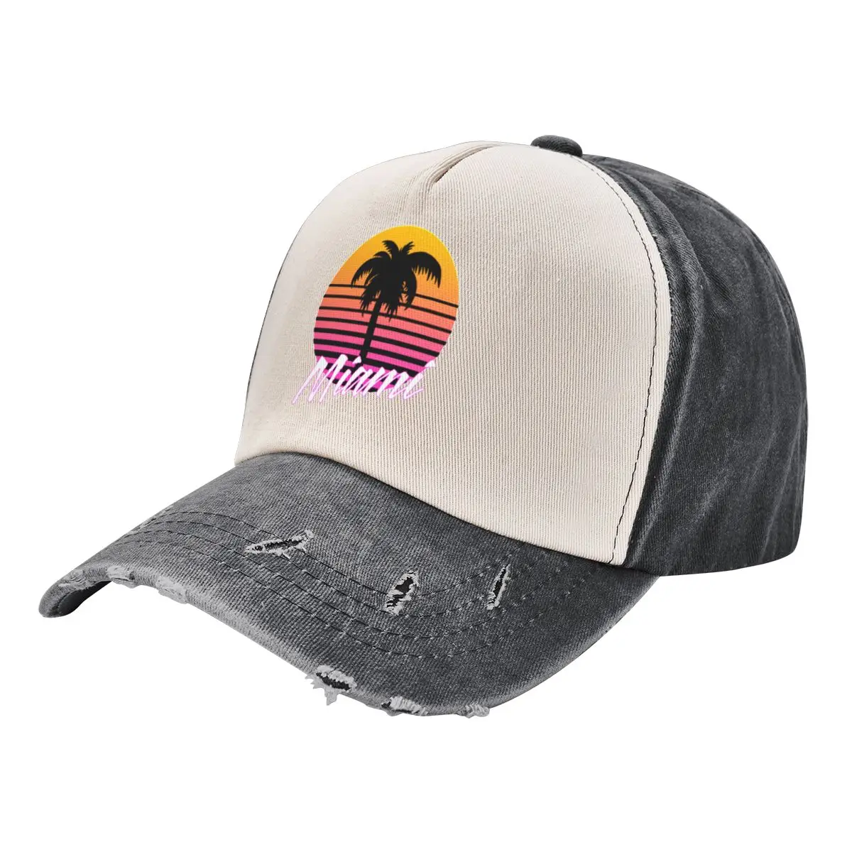 Miami Baseball Cap Ball Cap funny hat Sun Cap Military Man Mens Hats Women's