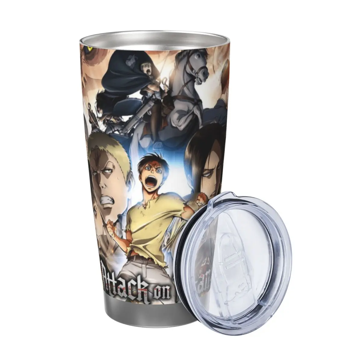 Attack On Titan 20oz Cup Large Capacity Car Mug Leak-proof Juice Coffee Cup Food Grade