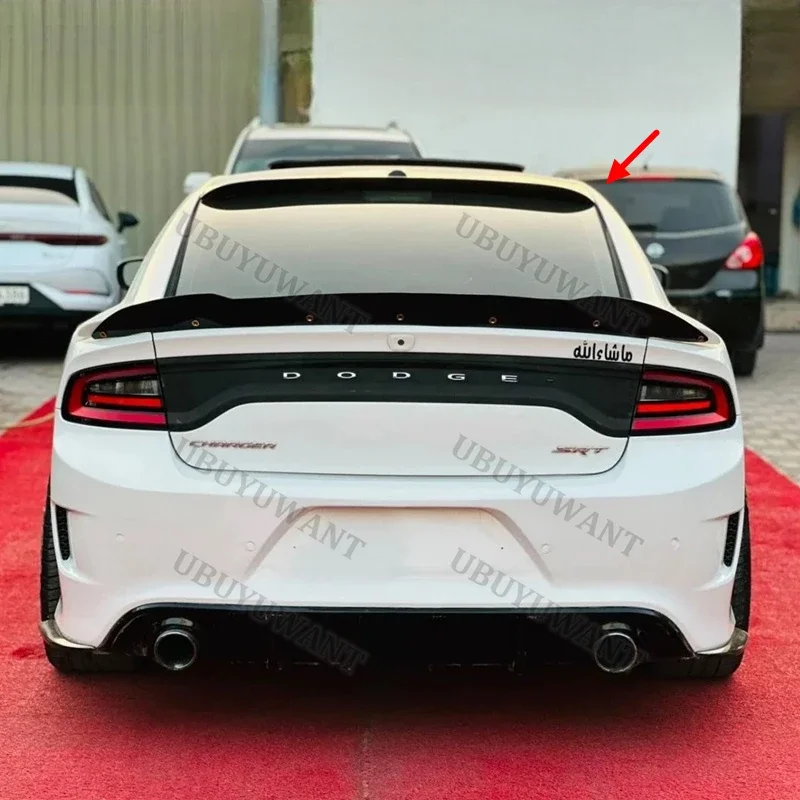 For DODGE Charger SRT SXT R/T Pursuit 2015-2019 ABS Spoiler Car Tail Trunk Spoiler Rear Wing Tail Wing Decoration