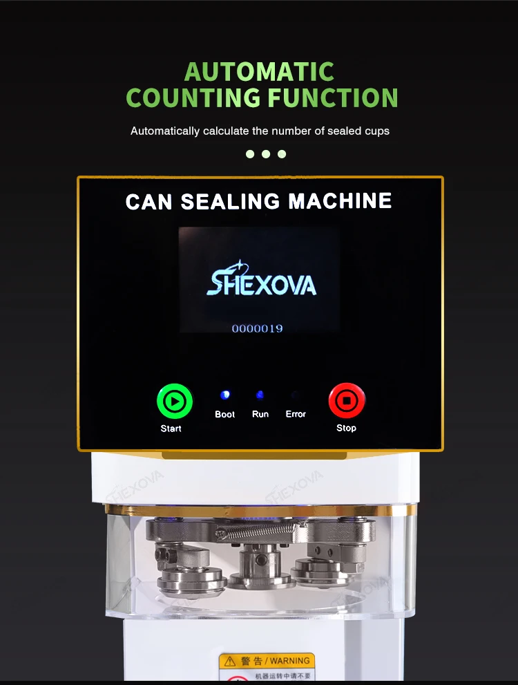 TULX Automatic Pet Can Seal Machine Aluminum Plastic Pop Can Packaging Sealing Machine Beverage Boba Tea Soda Can Machine Sealer