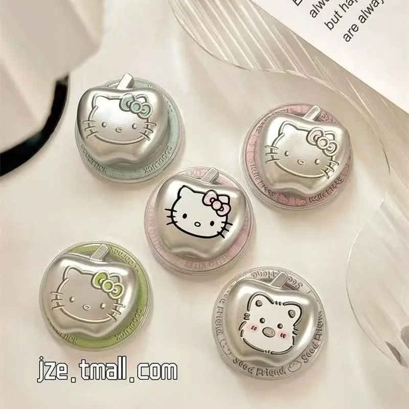 Hello Kitty Magsafe Phone Grip-Tok Griptok Magnetic Socket Expanding Stand Holder for iPhone Pocket Electroplated Matte Silver