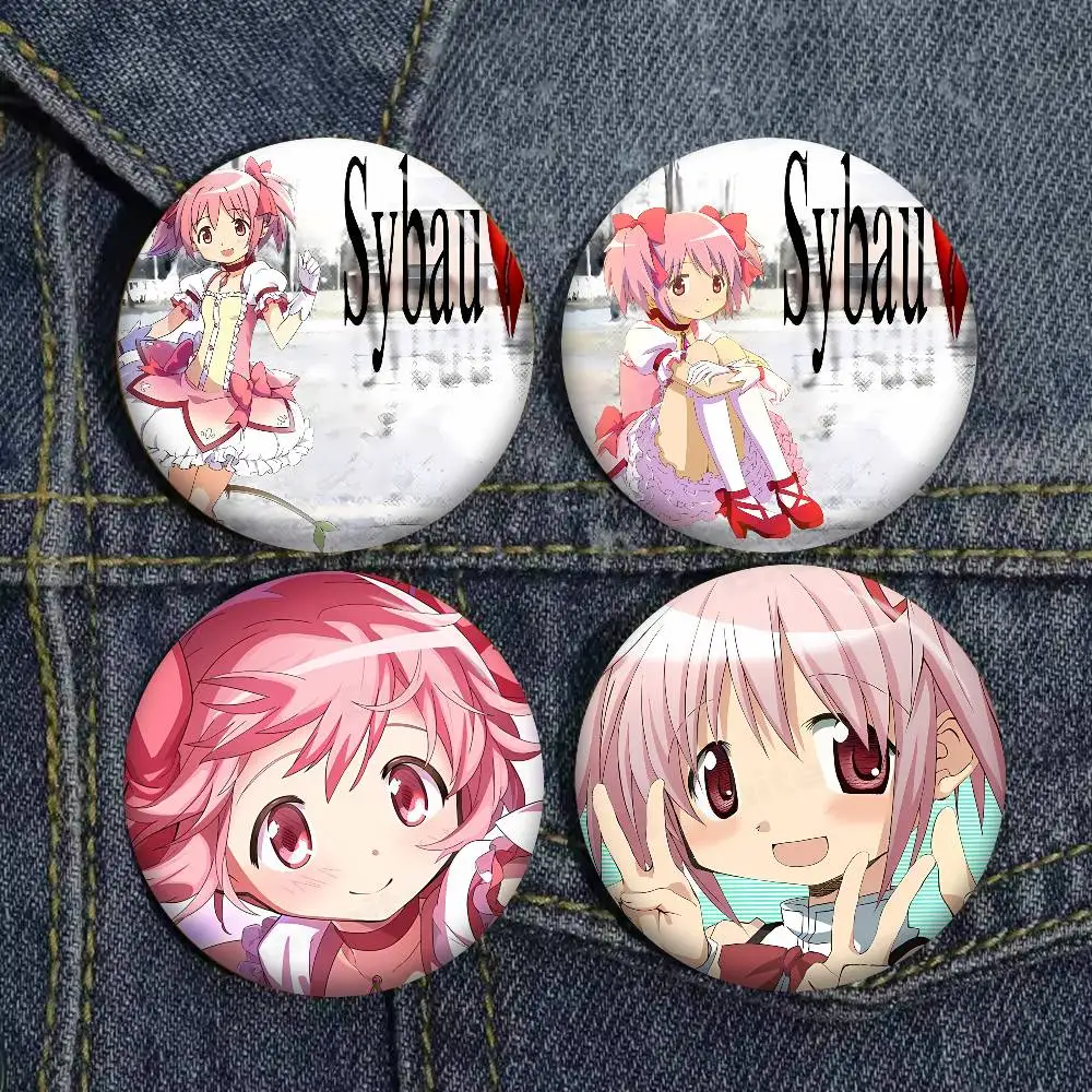 Anime Puella Magi Madoka Magica Brooches Soft Button Pin Funny Silly Gnarpy on A Skateboard Meme Badge Gamer Collection Gifts