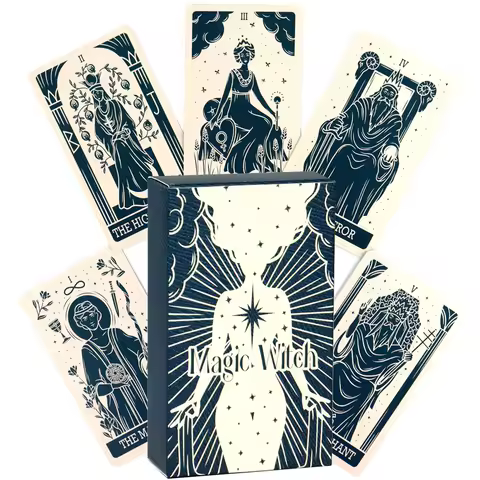 Hot Selling Magic Witch Tarot Oracle Leisure Entertainment Card Family Gathering Divination Deck Tarot Board Playing Card Game