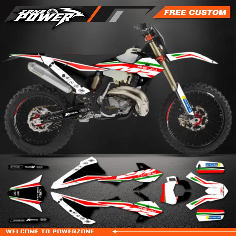 Powerzone Custom Team Graphics Background Sticker Kit for Riju MR 300 2020 2021 Motorcycle Background Decal Stickers Custom 01