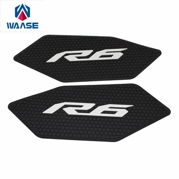 Waase-탱크 패드 보호대 스티커 데칼 가스 니 그립 트랙션 패드 사이드, 야마하 YZF R6 2008 2009 2010 2011 2012 2013 2014-2016 