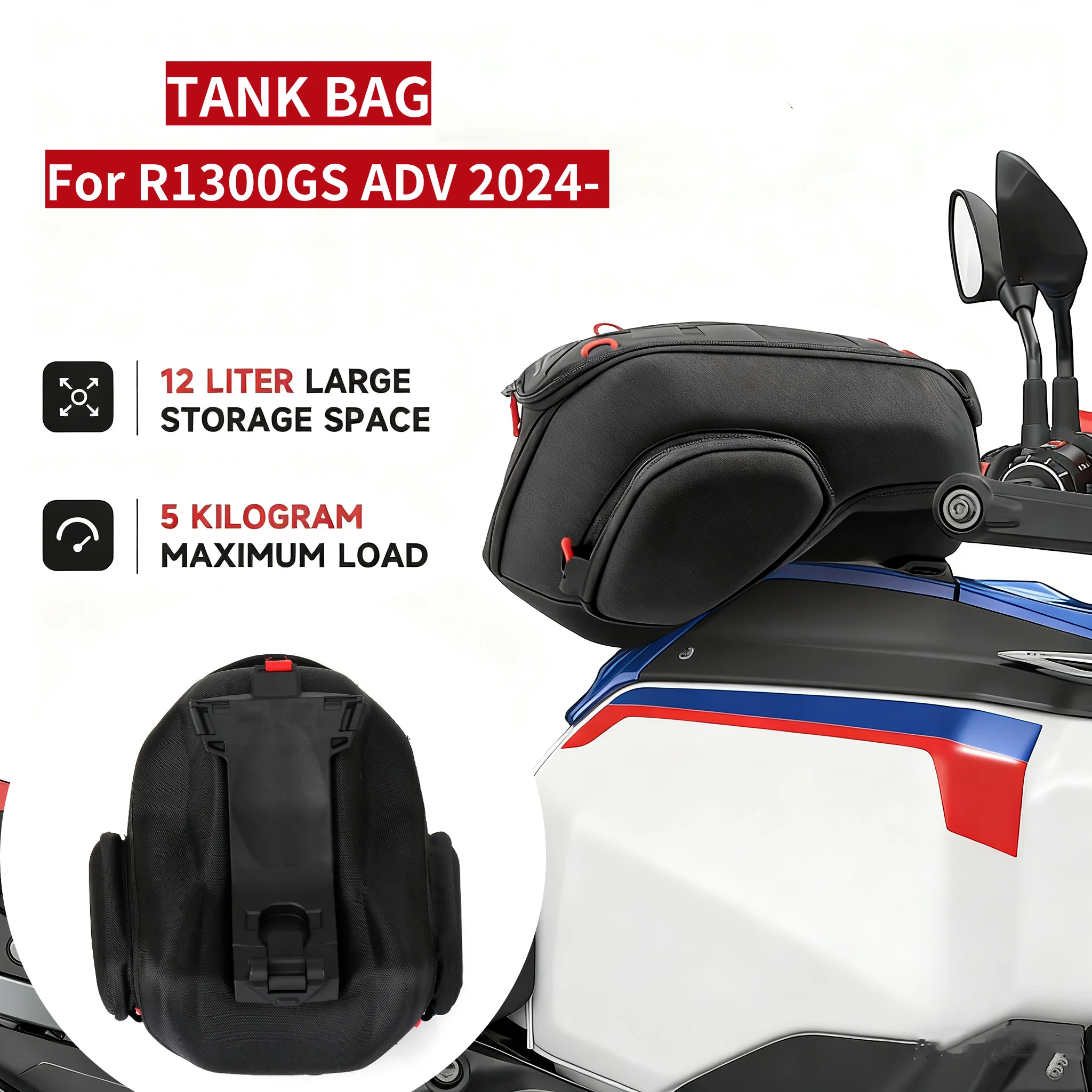 

R1300GS Adventure New Motorcycle Accessories Fuel Tank Bag Luggage Storage Bag Black Kit For BMW R 1300 GS ADV R1300GS 2024 2025