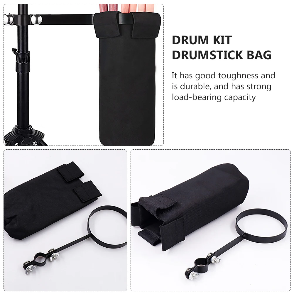 

Drumstick Bag Oxford Cloth Aluminum Alloy Durable Wear resistant Drum Kit Accessory Storage Container Percussion Instrument