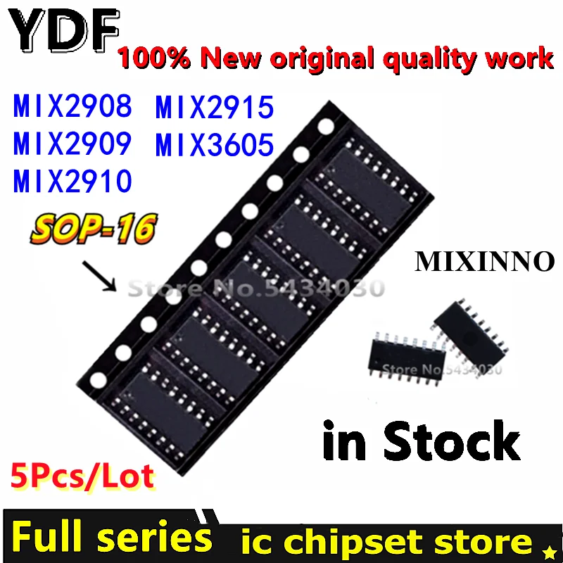 (5pcs) 100% New MIX2908 MIX2909 MIX2910 MIX2915 MIX3605  sop-16 Chipset