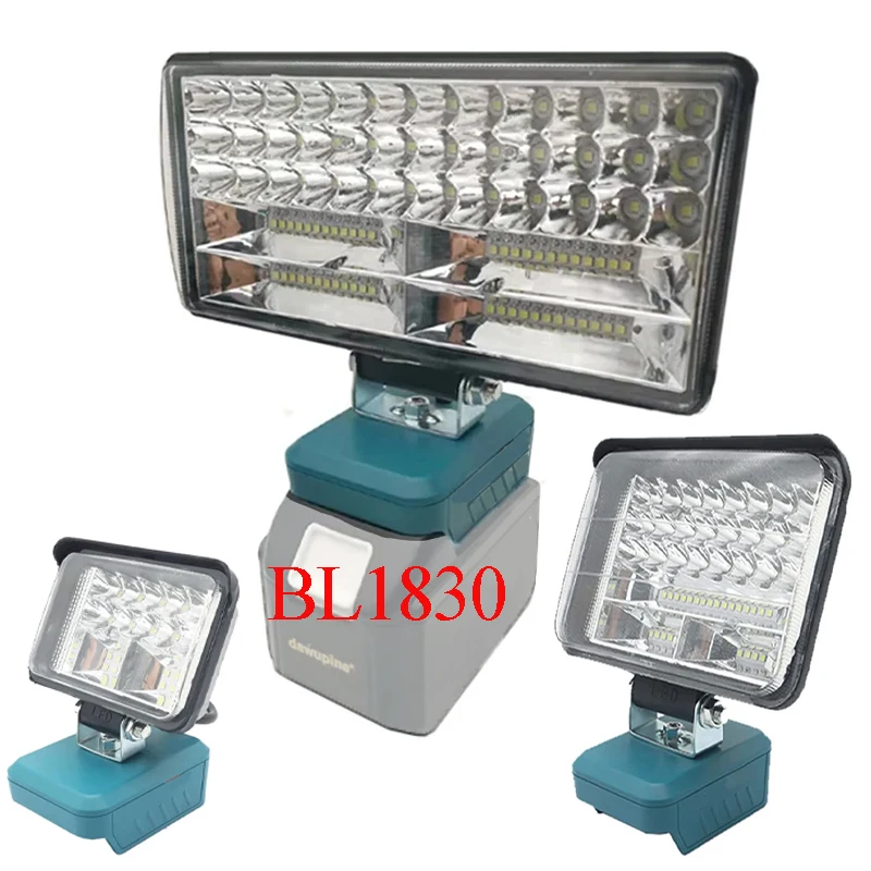 For Makita 18V Lithium Battery Case BL1830 Li-ion Battery Pack Work Light LED Emergency Lighting Maintenance Lamp 14.4V BL1430