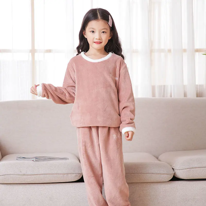 Baby Sleepwear Homewear Family Matching Outfits 2-12T Boys Girls Pajamas Suits Autumn Winter Velvet Sets Clothes