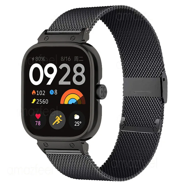 Armband für Redmi Uhr 4 Armband Edelstahl Armband Xiaomi Redmi Uhr 4 Armband Leder Armband Redmi 4 Armband