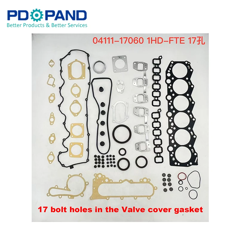 

1HZ 1HDFT 1HDFTE Engine Overhaul Rebuilding Head Gasket Kit for Toyota Land Cruiser 80 100 HZJ70 HDJ80 HDJ100 4.2 TDi 12V 24V