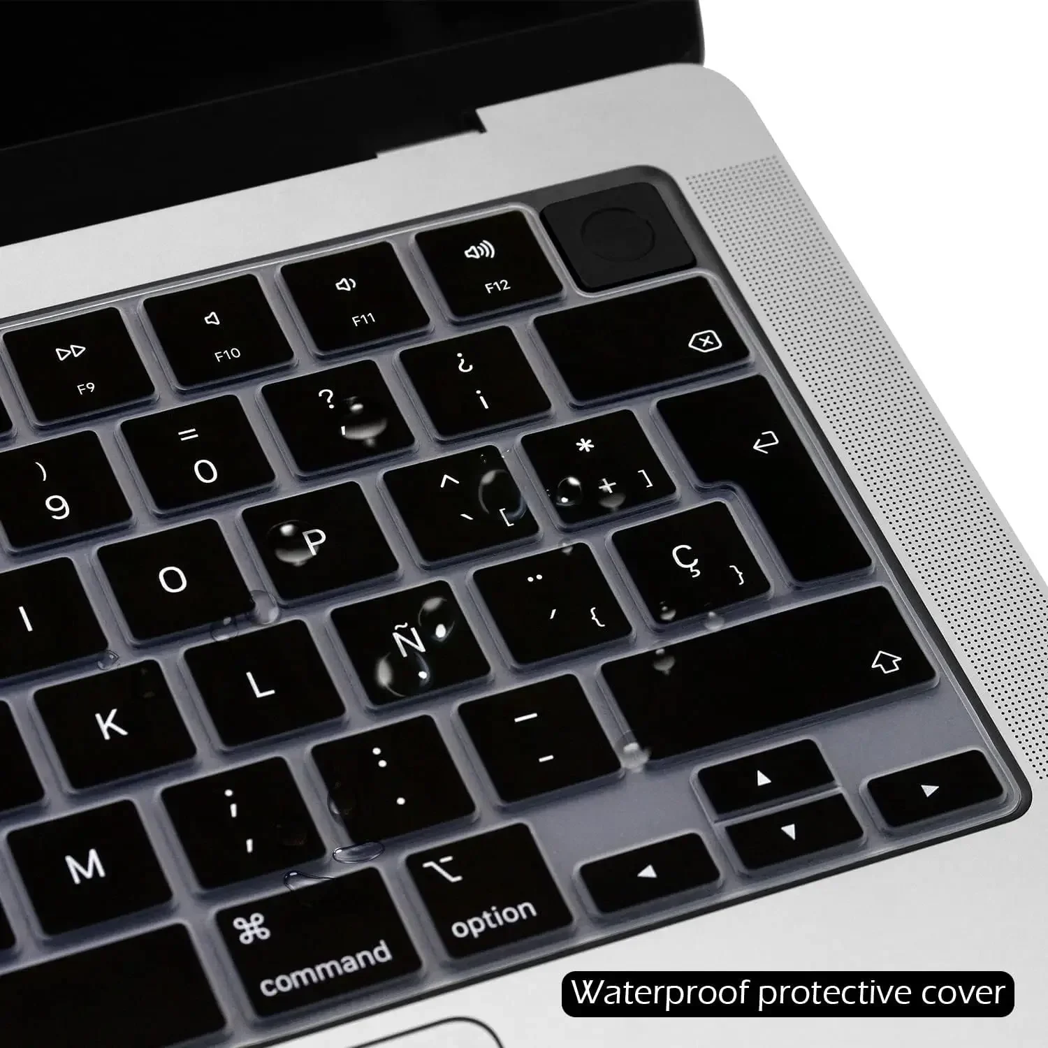 Film de protection de clavier en silicone pour MacPleAir/Pro Dallas, housse de clavier espagnol souple, accessoires noirs, 12-16 \