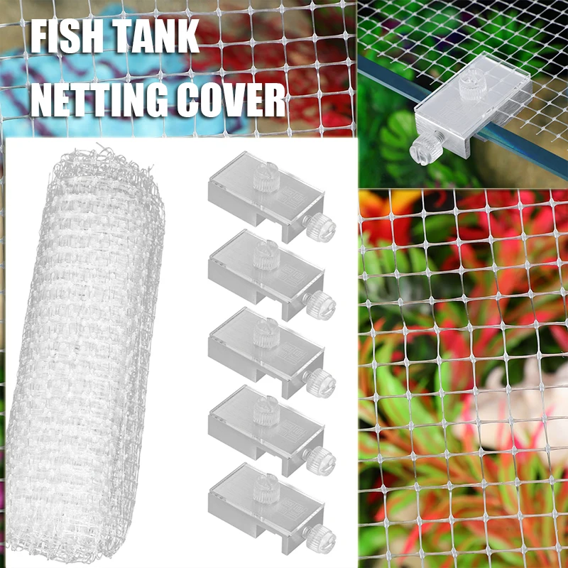 

Anti-net Jump Set Marine Aquarium Accessories Clear Netting Fish Anti-escaping Escape Proof Mesh Practical Terrarium Netting