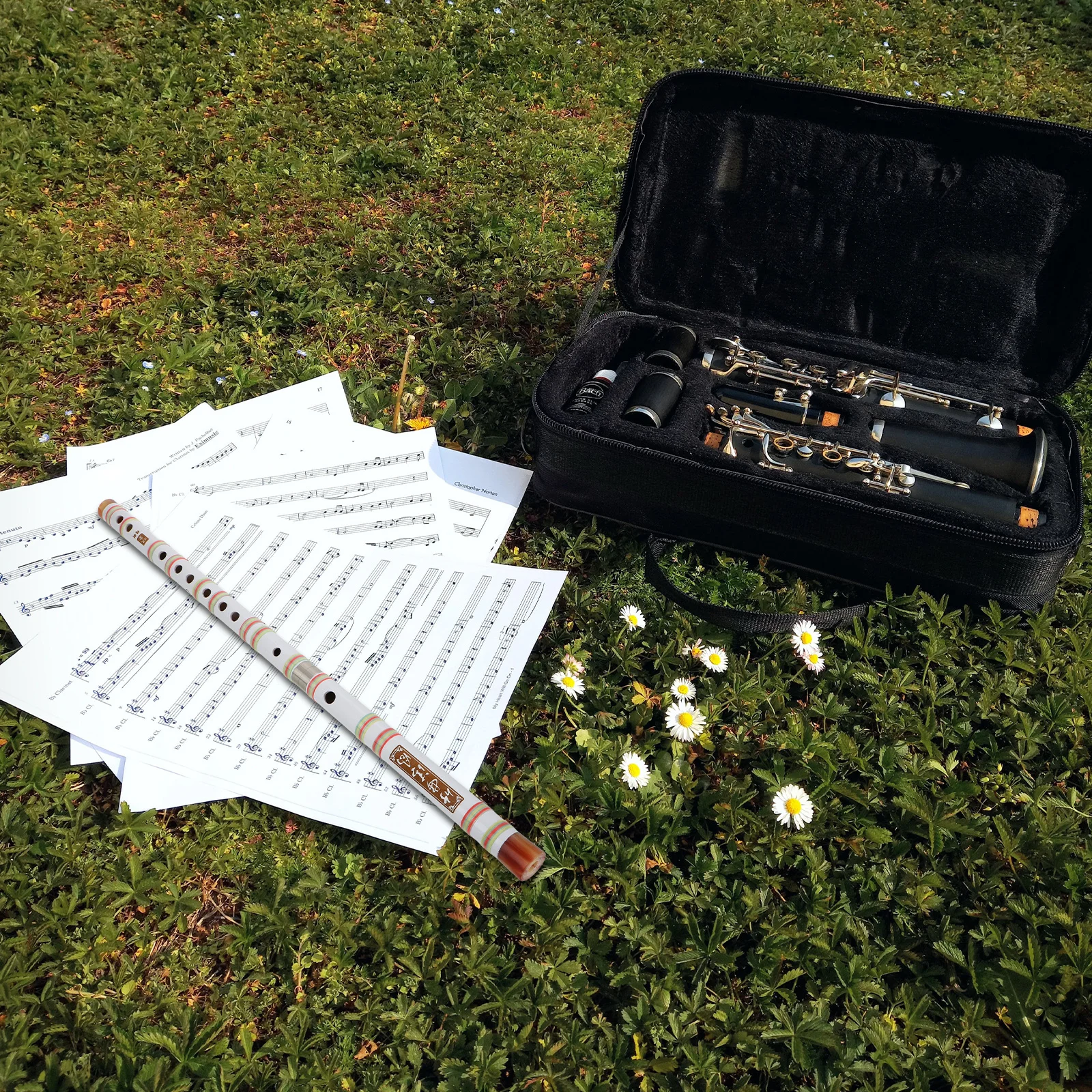 

Traditional Chinese Bamboo Flute Two Section Design for All Ages Stable Structure Long Lasting Durability Easy to Learn