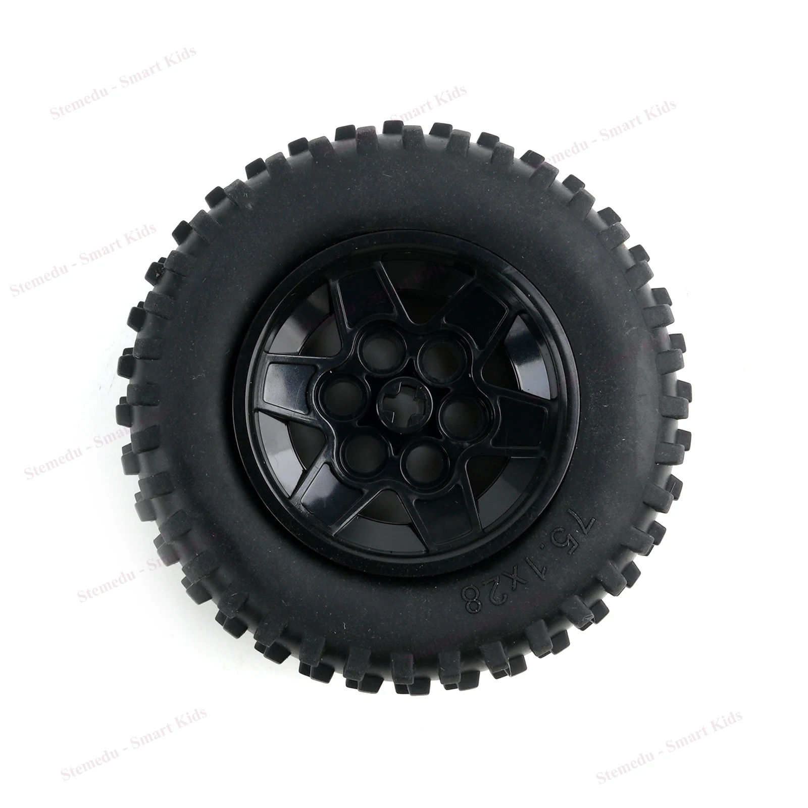 

4 шт./компл. 56908 69909 Колесо 43,2 мм D.x26 мм Technic Racing Маленькие 6-контактные отверстия с черной шиной 75,1x28 с колючим протектором