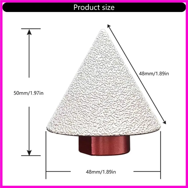57BE M14 Diamonds Chamfer Bits 48mm قطر الطحن القاطع الفتحة الرخام الخرسانة