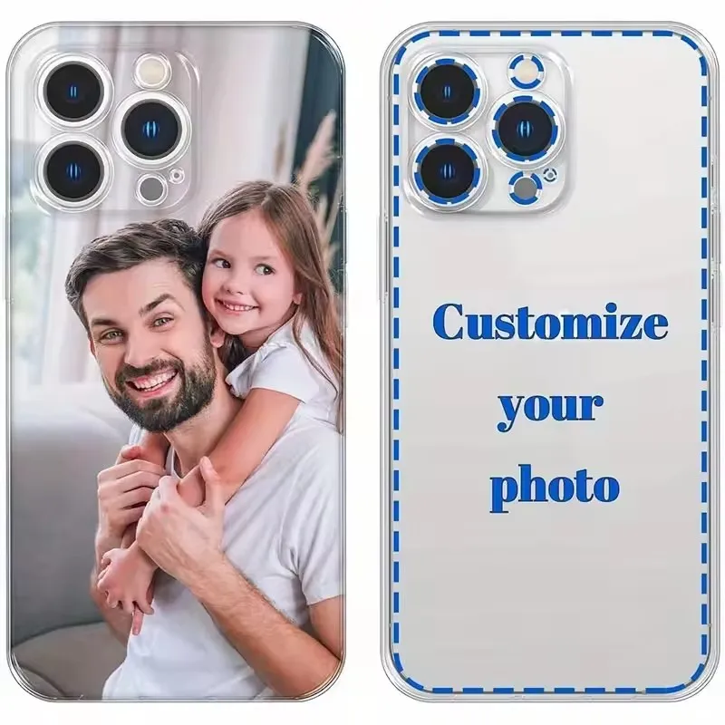 Customized Case For iPhone 17 Air 16 15 14 13 12 11 Pro Max Mini 6 7 8 Plus 16E X XS XR SE Transparent Phone Case Personalized view 3