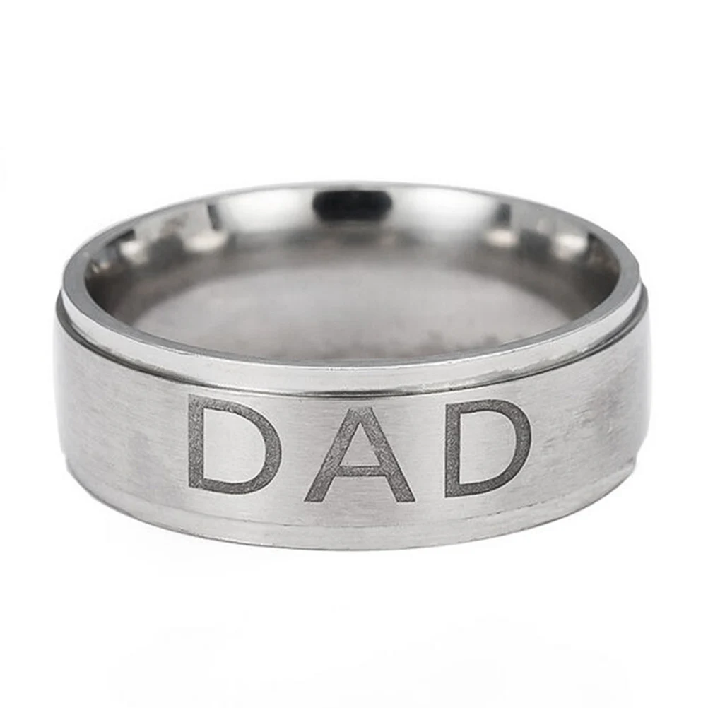 Titanium Steel Ring Rings Father Gift Father's Day European and American