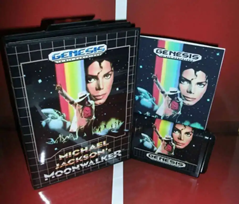 Moonwalker with Box and Manual Cartridge for 16 bit Sega MD game card Megadrive Genesis system